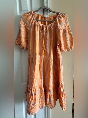 Wonderly Orange Striped Dress